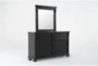Chapleau Black 6-Drawer Dresser/Mirror - Side