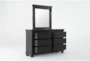 Chapleau Black 6-Drawer Dresser/Mirror - Side