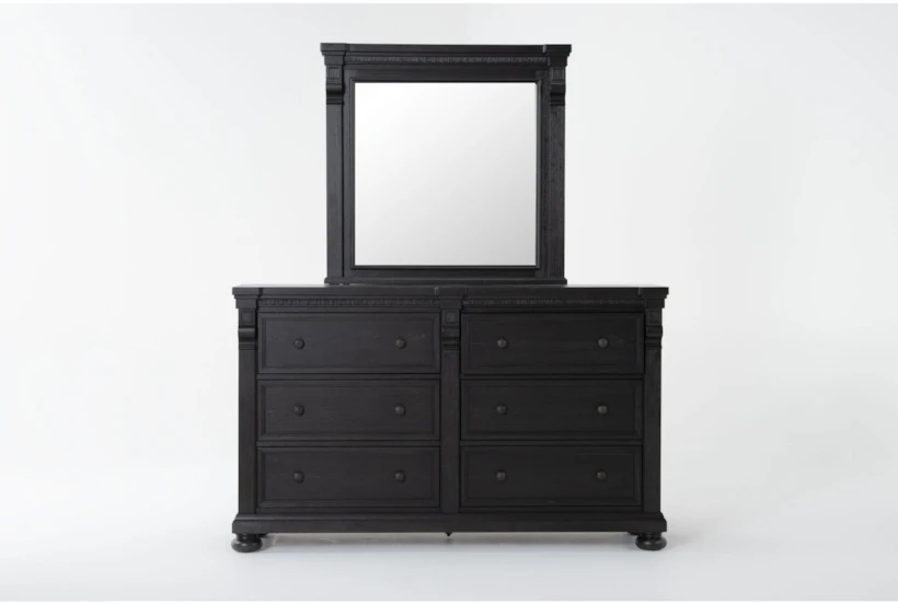 Chapleau Black 6-Drawer Dresser/Mirror - 360