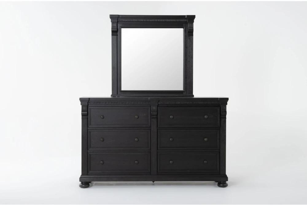 Chapleau Black 6-Drawer Dresser/Mirror