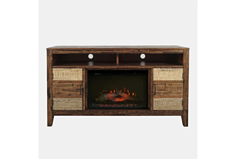 Midpines 60" Fireplace Rustic Tv Stand - 360