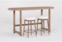 Marseille Console Bar Set With 2 Counter Stools - Side