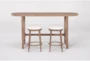 Marseille Console Bar Set With 2 Counter Stools - Signature