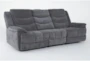 Cruz Smoke Grey 101" 3 Piece Power Reclining Modular Sofa with USB - Side