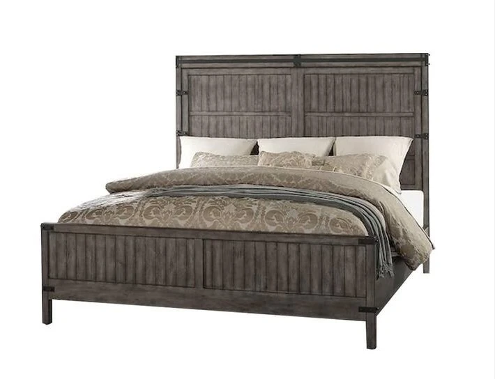 Sullivan Grey King Wood Panel Bed - 360