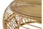 Round Brown Rattan Coffee Table - Material