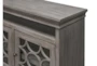 Alabaster Gray 3 Door 60" Traditional Tv Stand - Detail