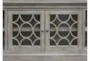 Alabaster Gray 2 Door 80" Traditional Tv Stand - Detail