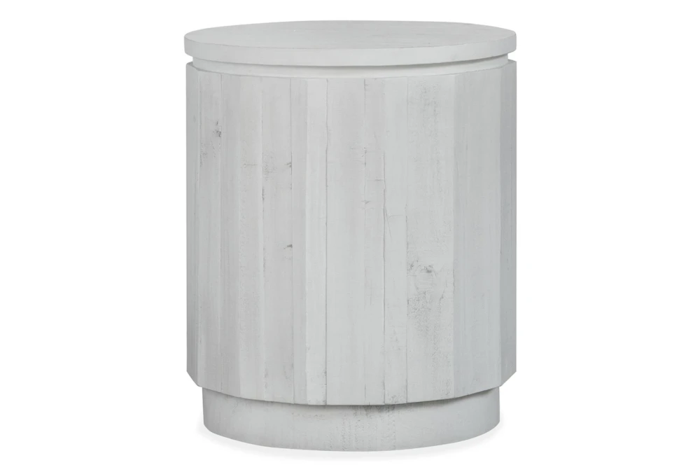 Nancy White Round Accent Table