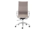 Gaze Taupe Faux Leather High Back Rolling Office Desk Chair - Front