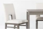 Gigi Modern Grey 80" Dining With Bench + Side Chair Set For 6 - Detail