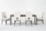 Gigi Modern Grey 80" Dining With Side Chair Set For 6 - Signature