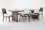 Voyage Brown 94" Trestle Dining With Upholstered + Wood Back Chair Set For 6 By Nate Berkus + Jeremiah Brent - Side
