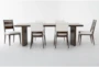 Voyage Brown 94" Trestle Dining With Upholstered + Wood Back Chair Set For 6 By Nate Berkus + Jeremiah Brent - Signature