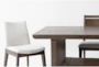 Voyage Brown 94" Trestle Dining With Bench, Wood + Upholstered Chair Set For 8 By Nate Berkus + Jeremiah Brent - Detail