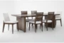 Voyage Brown 94" Trestle Dining With Wood Back + Upholstered Chair Set For 6 By Nate Berkus + Jeremiah Brent - Side