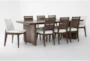 Voyage Brown 94" Trestle Dining With Wood Back + Upholstered Chair Set For 8 By Nate Berkus + Jeremiah Brent - Side
