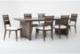 Voyage Brown 94" Trestle Dining With Wood Back Chair Set For 6 By Nate Berkus + Jeremiah Brent - Side