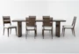Voyage Brown 94" Trestle Dining With Wood Back Chair Set For 6 By Nate Berkus + Jeremiah Brent - Signature