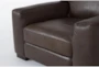 Benjamin Brown 100% Top Grain Italian Leather 2 Piece Arm Chair & Ottoman Set - Detail
