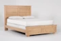 Marco Natural Queen Wood Panel Bed - Side