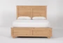 Marco Natural Queen Wood Panel Bed - Signature