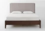 Draper Queen Wood Platform Bed With Upholstered Headboard - Signature