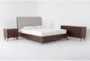 Draper California King Storage Wood & Upholstered 3 Piece Bedroom Set With Dresser & 4-Drawer Nightstand - Signature