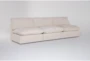 Aaliyah Cream Beige Boucle Fabric Modular 3 Piece Armless Sofa - Side