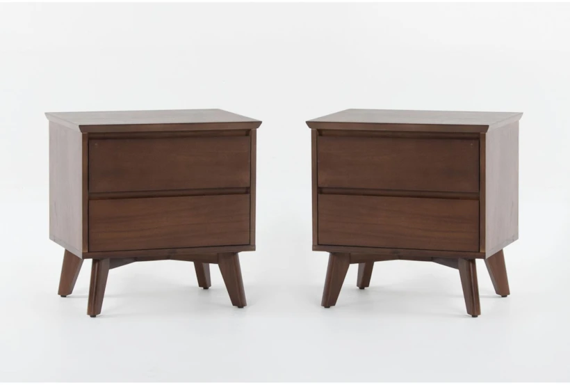 Draper 2-Drawer Nightstand With USB Set Of 2 - 360