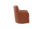 Adele Orange Spice Fabric Swivel Arm Chair - Detail
