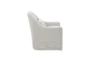 Theo Ivory/Black Fabric Swivel Glider Chair - Detail