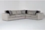 Ora Down II 129" Grey Chenille 2 Piece Sectional With Left Arm Facing Sofa - Signature