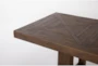 Palazzo Brown Rectangular Wood 106" Dining Table With Bench + Side + Arm Chair Set For 8 - Detail