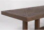 Palazzo Brown Rectangular Wood 106" Dining Table With Bench + Side + Arm Chair Set For 8 - Detail