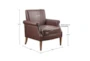 Annika Brown Faux Leather Arm Chair - Detail