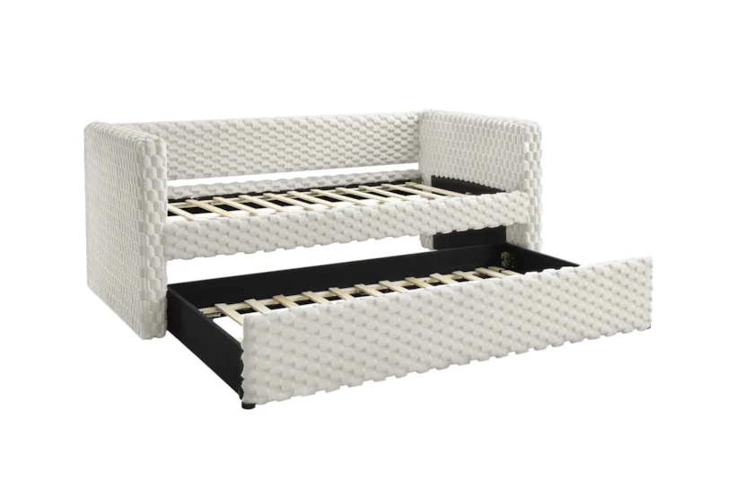 Moira White Twin Upholstered Daybed With Trundle - 360