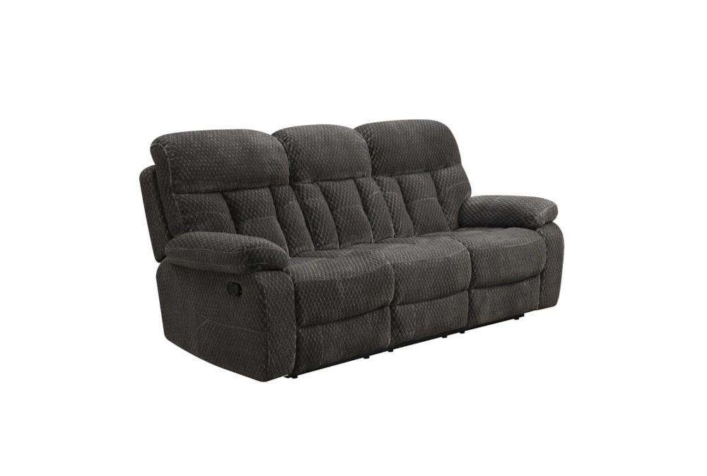 Bravo Charcoal Polyester Manual Reclining Sofa