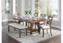 Abby Brown Wood 68" Dining Table - Room