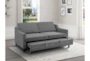 Orina Dark Grey 72" Convertible Futon Sleeper Sofa Bed - Room