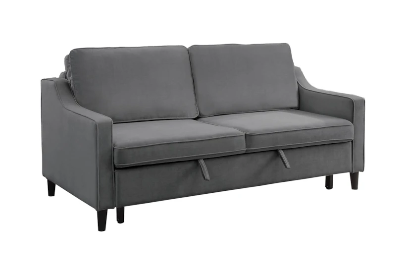 Orina Dark Grey 72" Convertible Futon Sleeper Sofa Bed - 360
