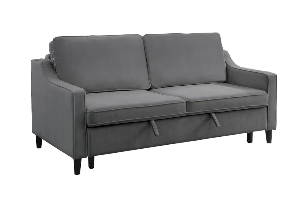 Orina Dark Grey 72" Convertible Futon Sleeper Sofa Bed