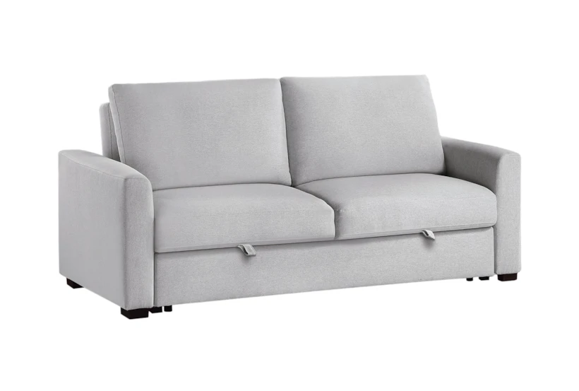 Hancock Grey 77" Convertible Futon Sleeper Sofa Bed - 360