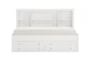 Gavin White Twin Wood Bookcased Platform Daybed With Storage - Front