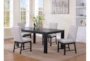 Poppy Black Wood Rectangular Black 72-90" Extendable Dining Table - Room