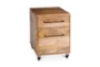 15" Modern Light Wood 2 Drawer File Cabinet - Side