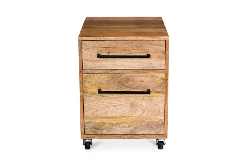 15" Modern Light Wood 2 Drawer File Cabinet - 360