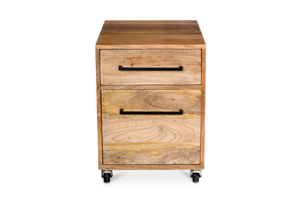 15" Modern Light Wood 2 Drawer File Cabinet