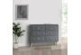 Vienna Grey Upholstered 6-Drawer Dresser - Room