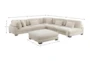 Ellery Beige Fabric 6 Piece L-Shaped Sectional - Detail